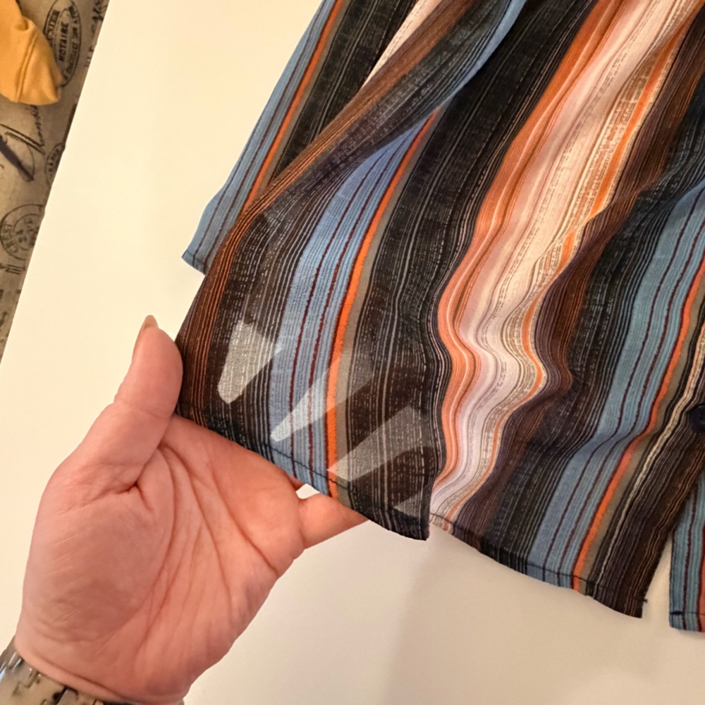 Torrid Multicolor Striped Button-Up Top - Picture 5 of 6
